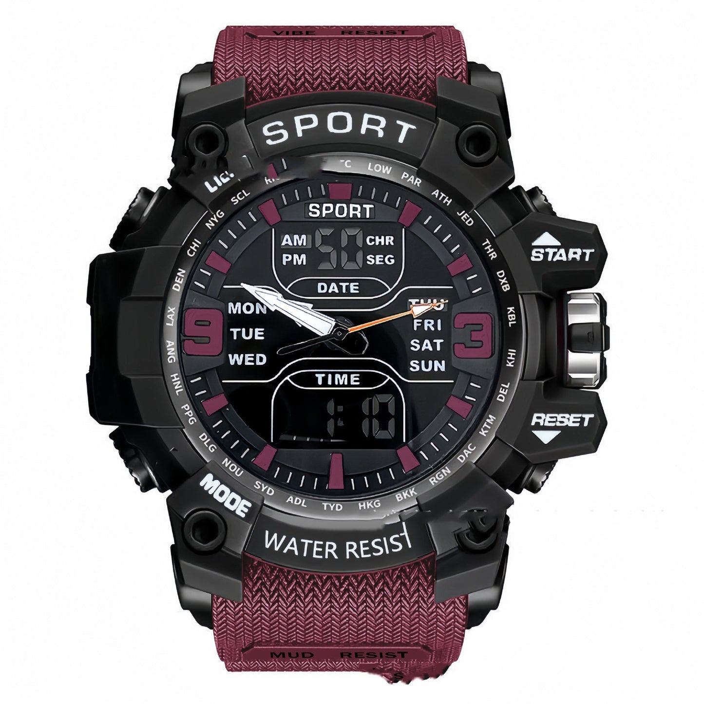 Stylish Black Technology Sports Luminous Watch