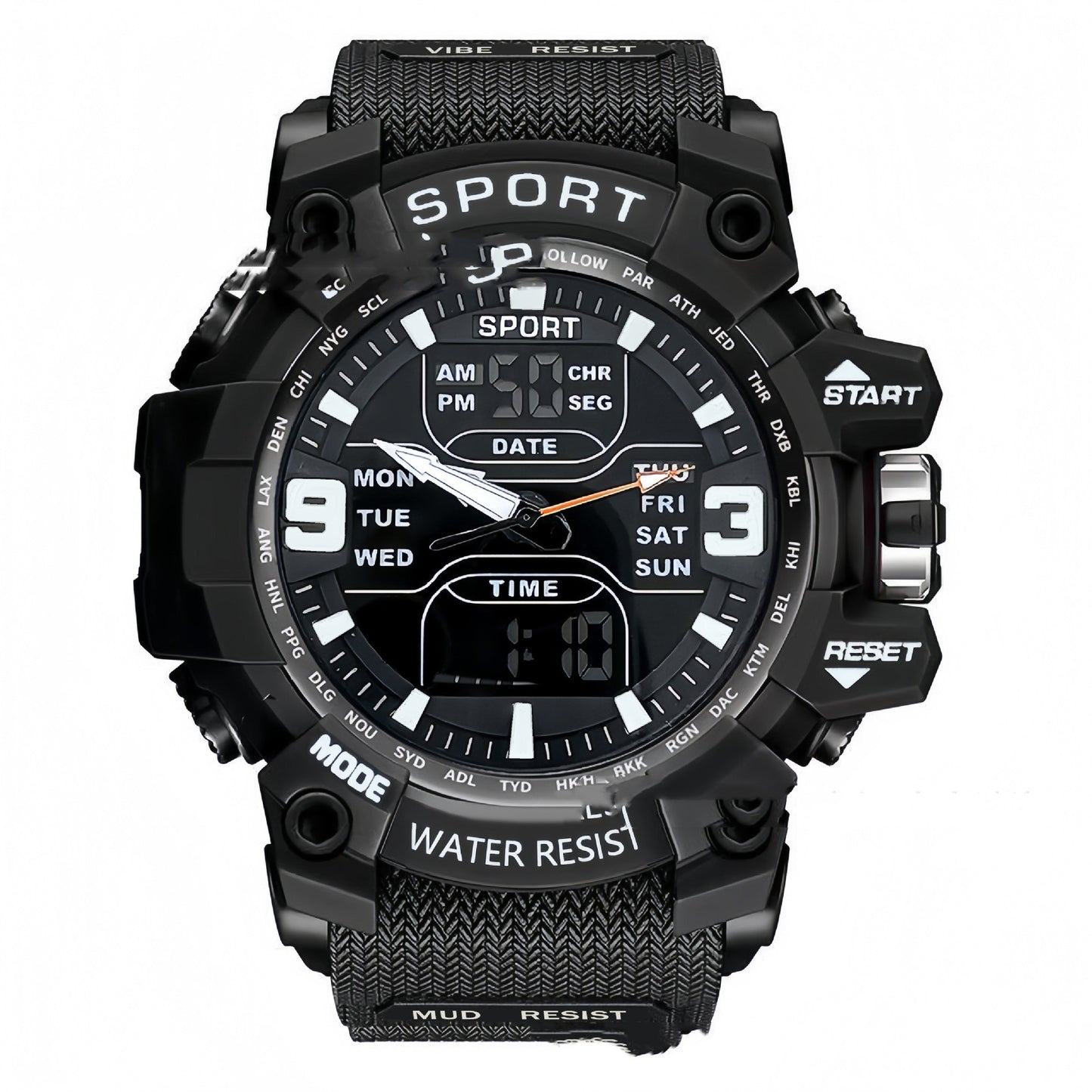 Stylish Black Technology Sports Luminous Watch