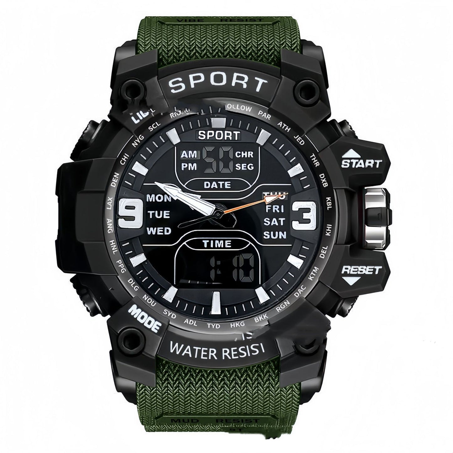Stylish Black Technology Sports Luminous Watch