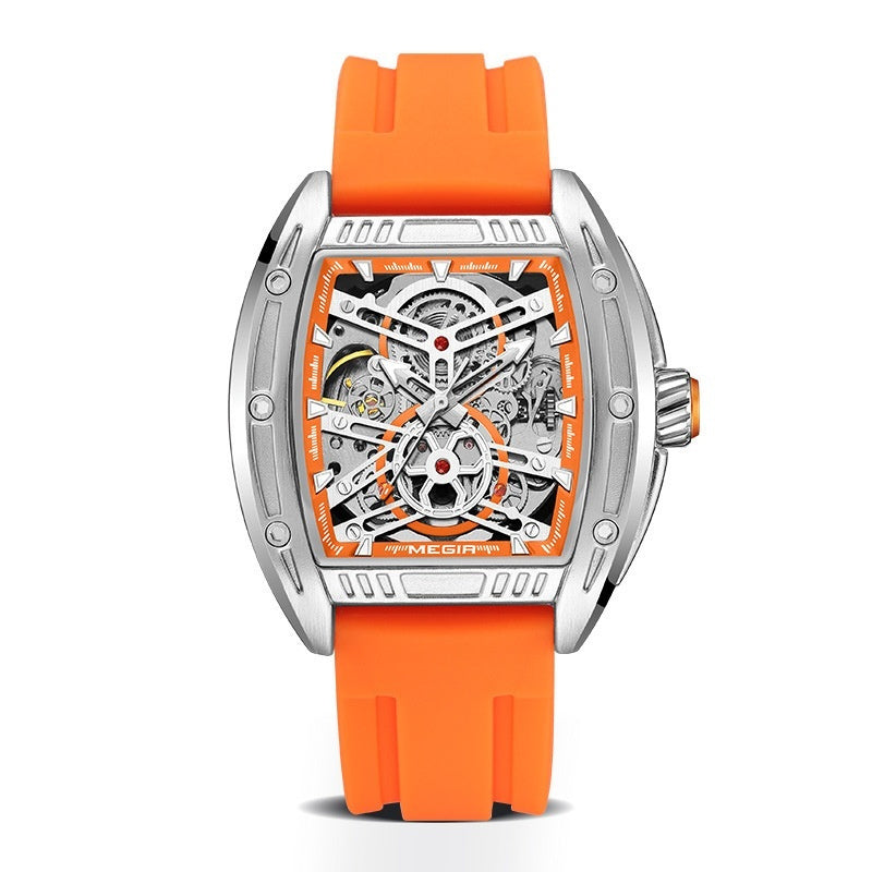 Men's Wine Barrel Type Mechanical Watch