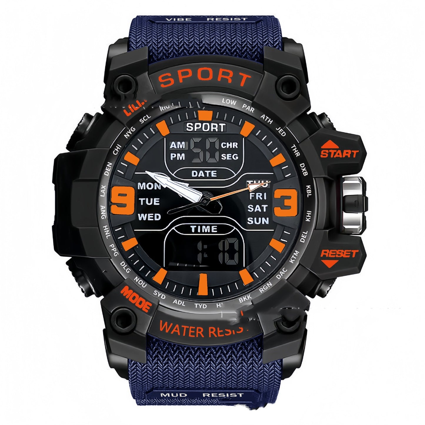 Stylish Black Technology Sports Luminous Watch