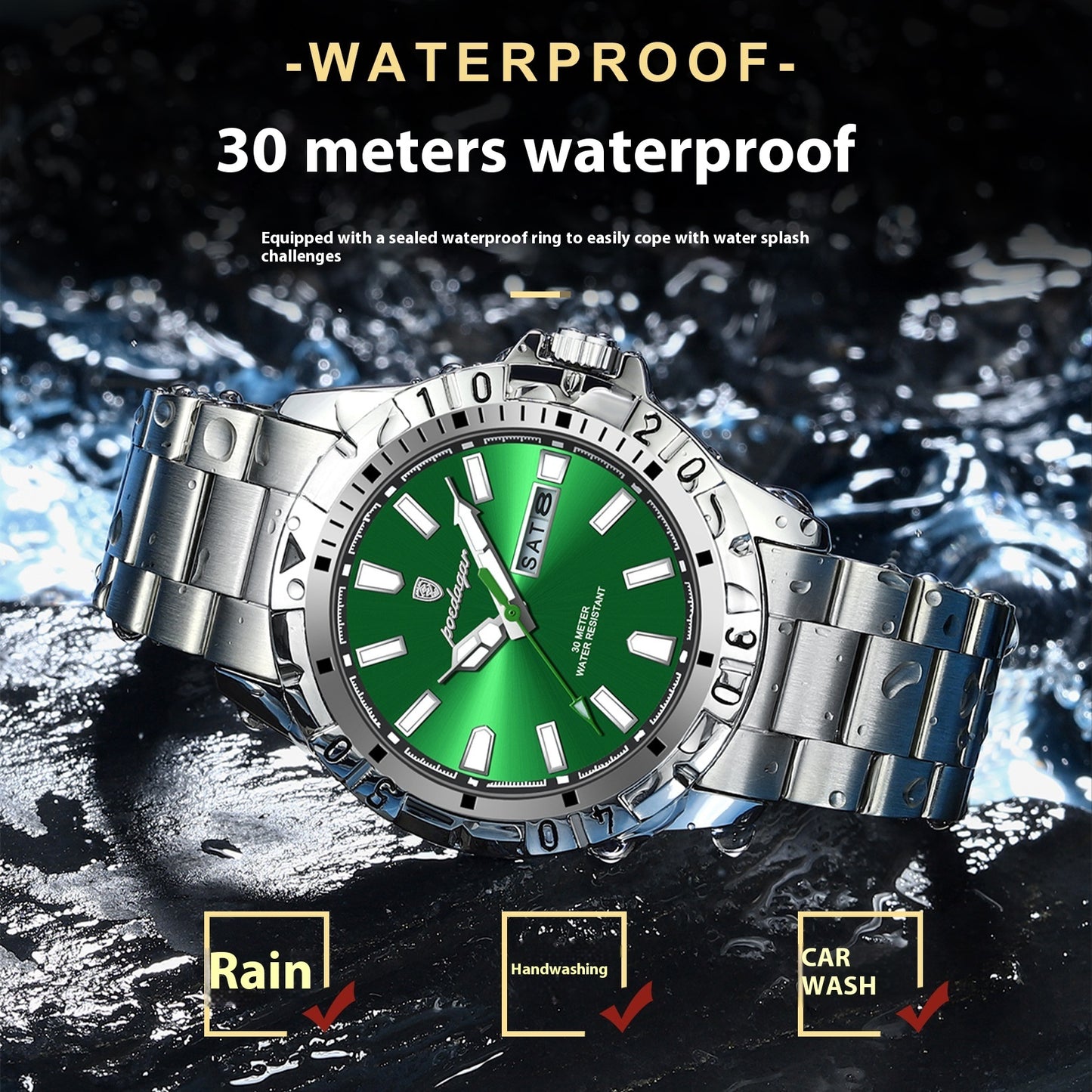 Swiss Brand Waterproof Fashion New Men's Watch