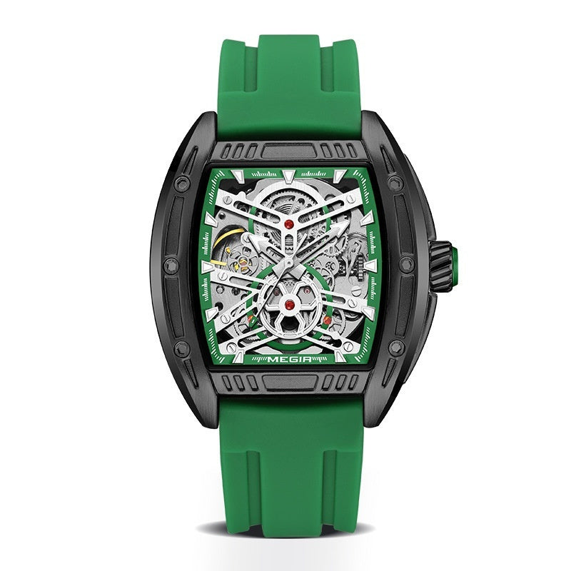 Men's Wine Barrel Type Mechanical Watch